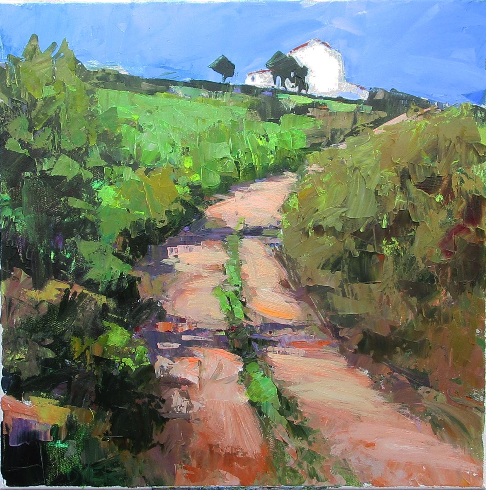 Uphill Path, Original Painting - Art by Janet Dyer