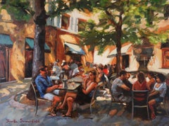 Lunch Time in Aix en Provence, Oil Painting