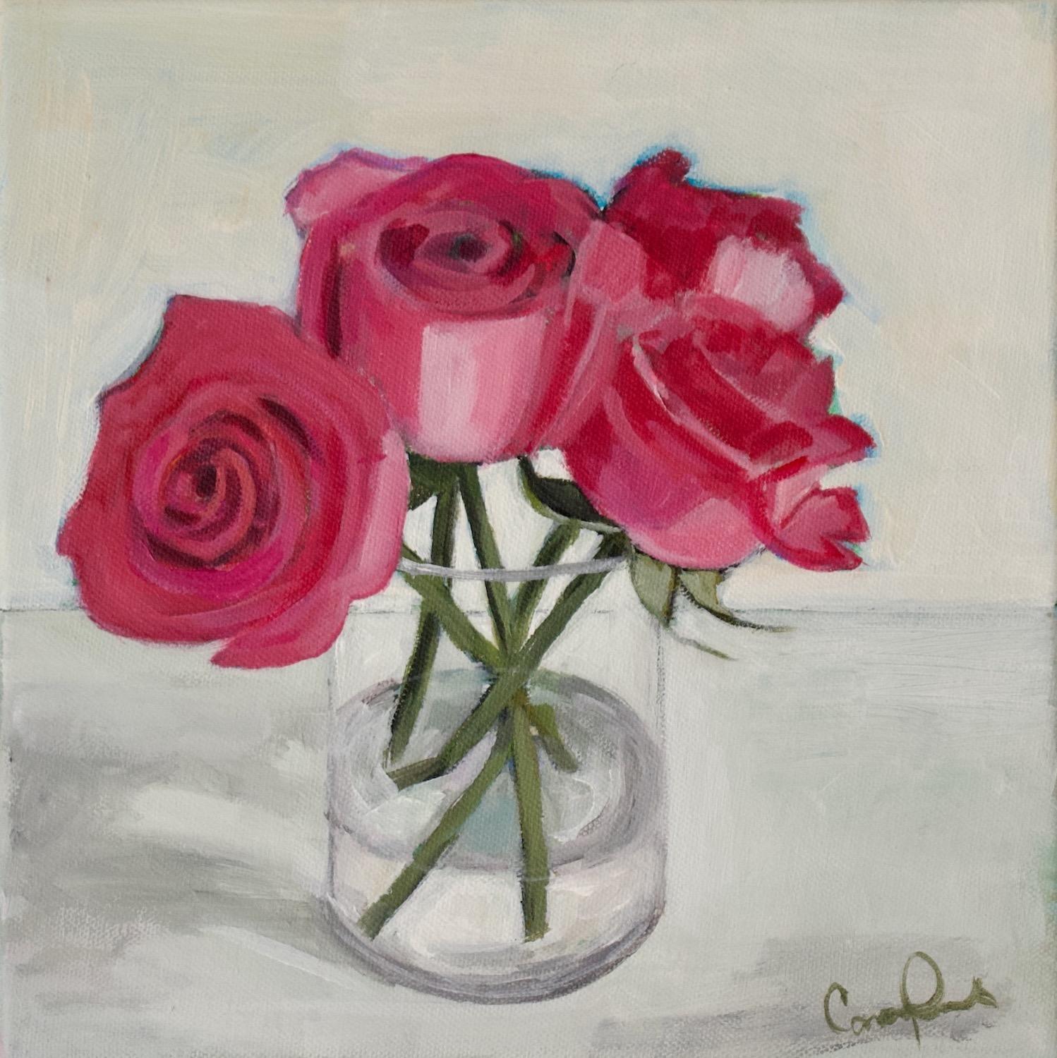 Four Roses, Original Painting - Art by Carey Parks