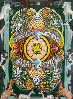 Used Eight of Pentacles, Oil Painting