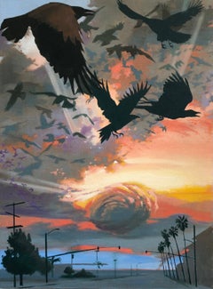 Murder@Sunset, peinture à l'huile