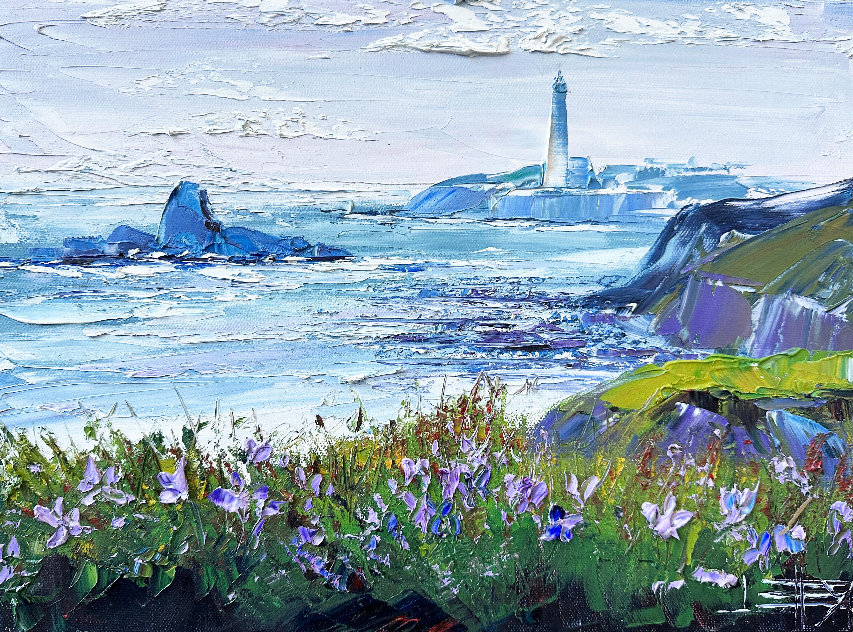 Lisa Elley Landscape Painting - The Slow Coast, Oil Painting