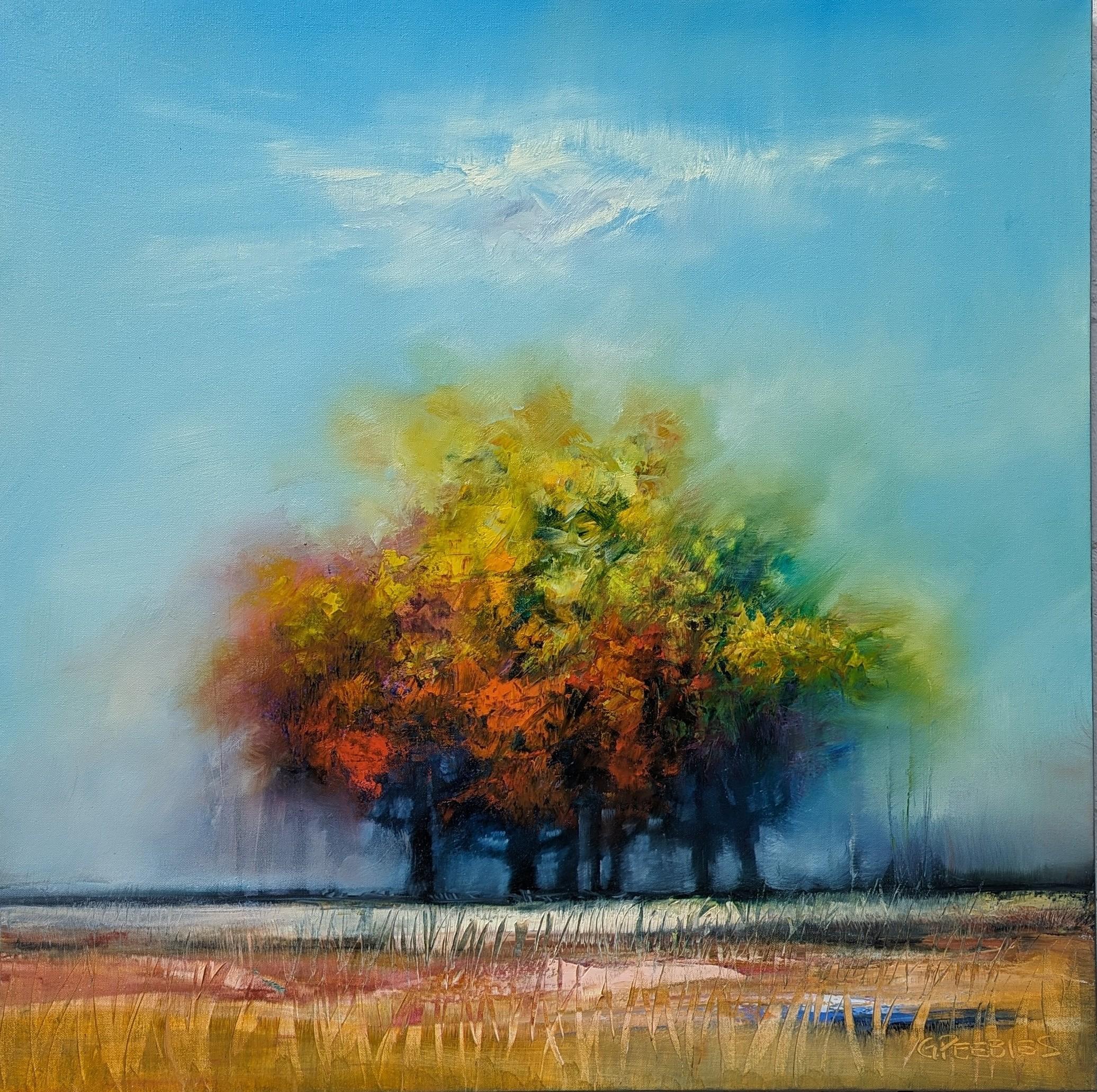 George Peebles Landscape Painting – Herbstbrise, Ölgemälde
