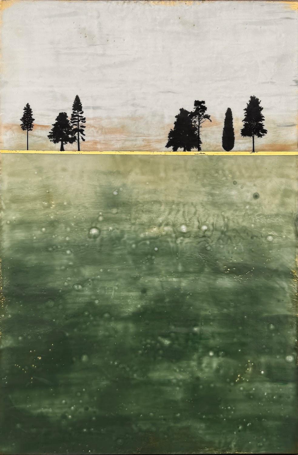 Forest Calm, Original Painting - Art by Shari Lyon