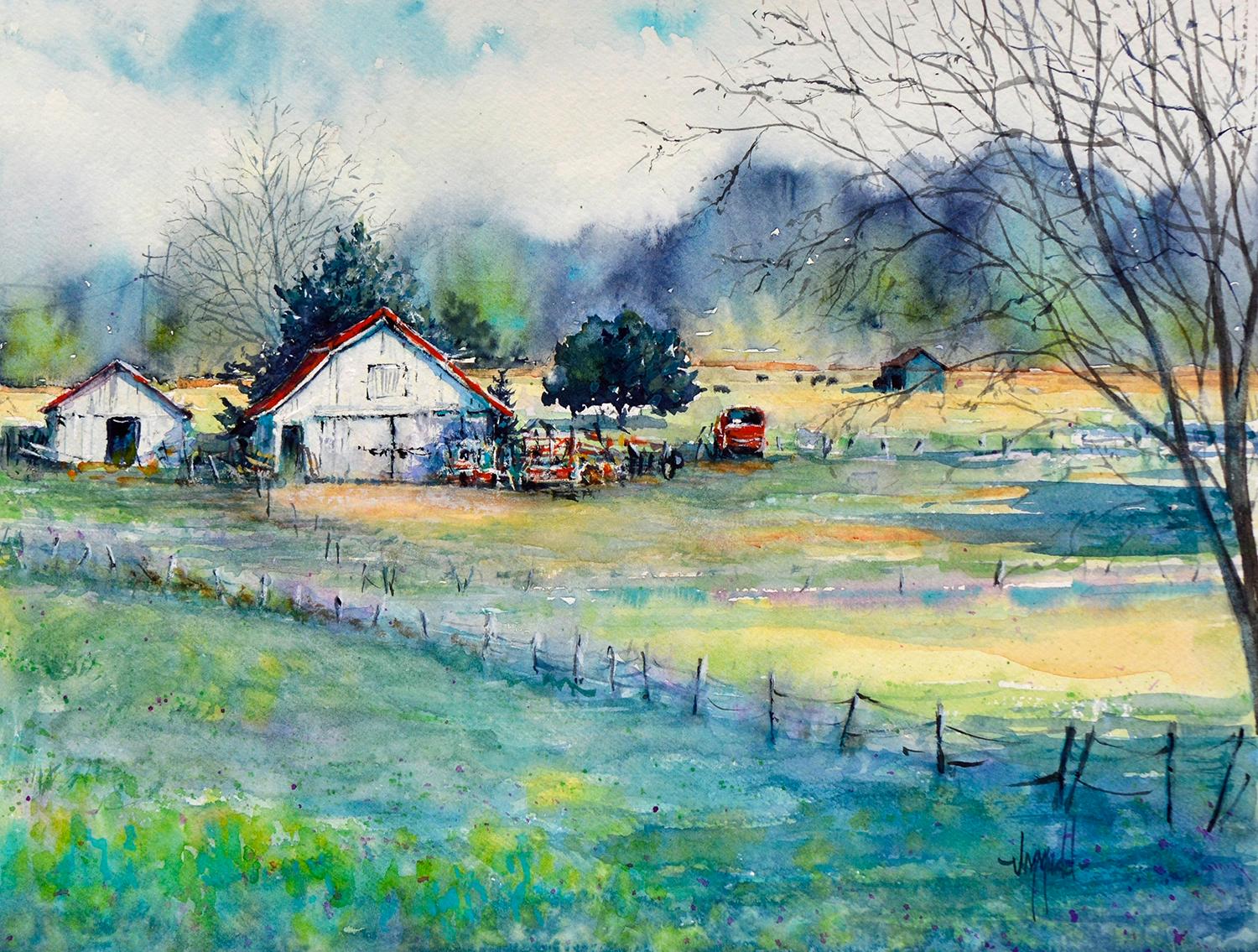 Judy Mudd Landscape Art - Accumulation, Original Painting