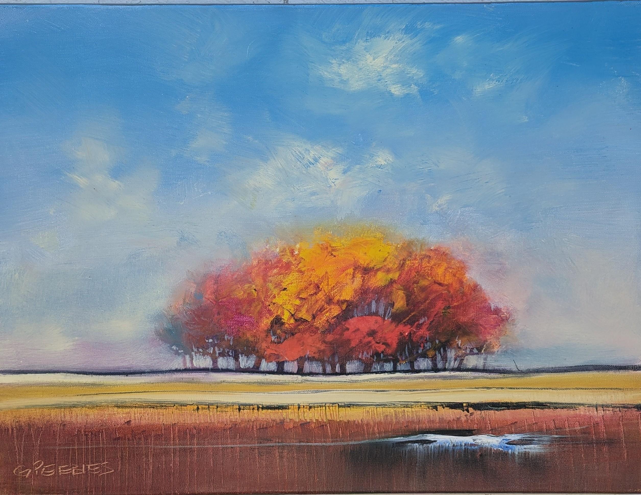 Landscape Painting George Peebles - Journée d'insouciance, peinture à l'huile