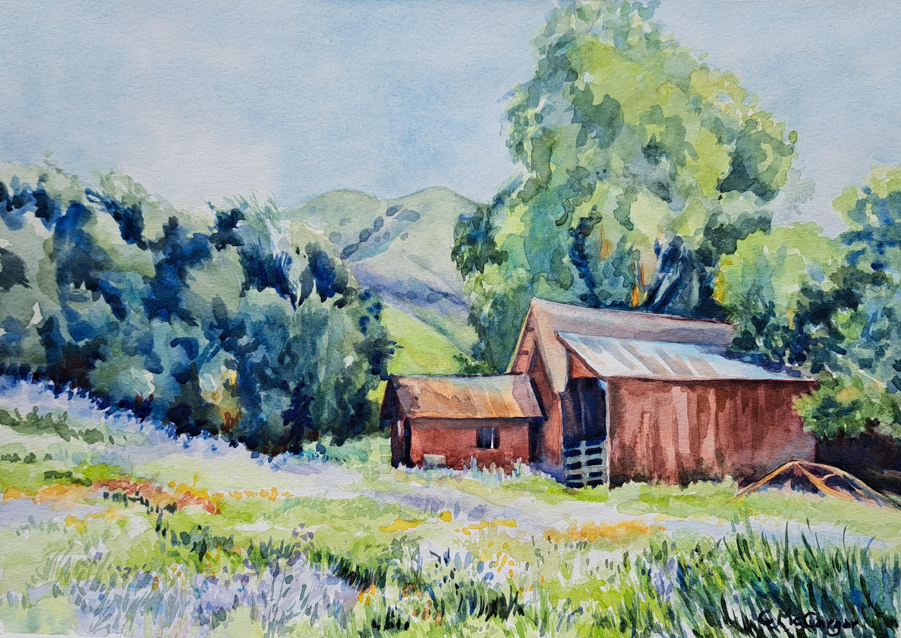 Barn Red in Diablo Foothills, peinture originale