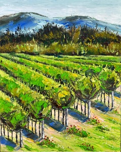 Napa Valley Greens, Oil Painting
