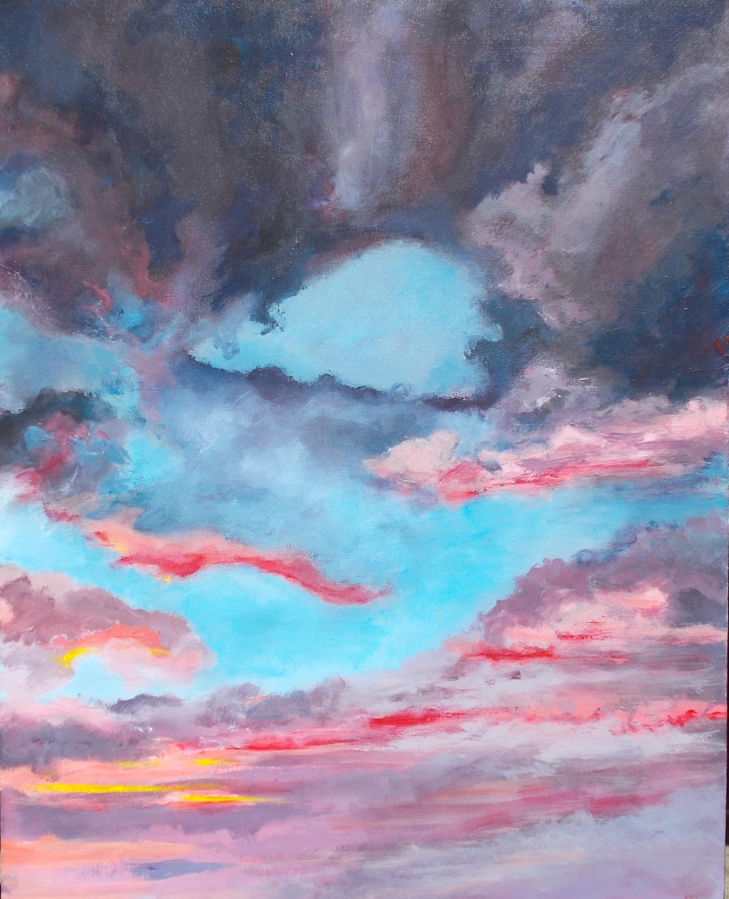 Benjamin  Thomas Landscape Painting - Red Sky at Night..., Original Painting