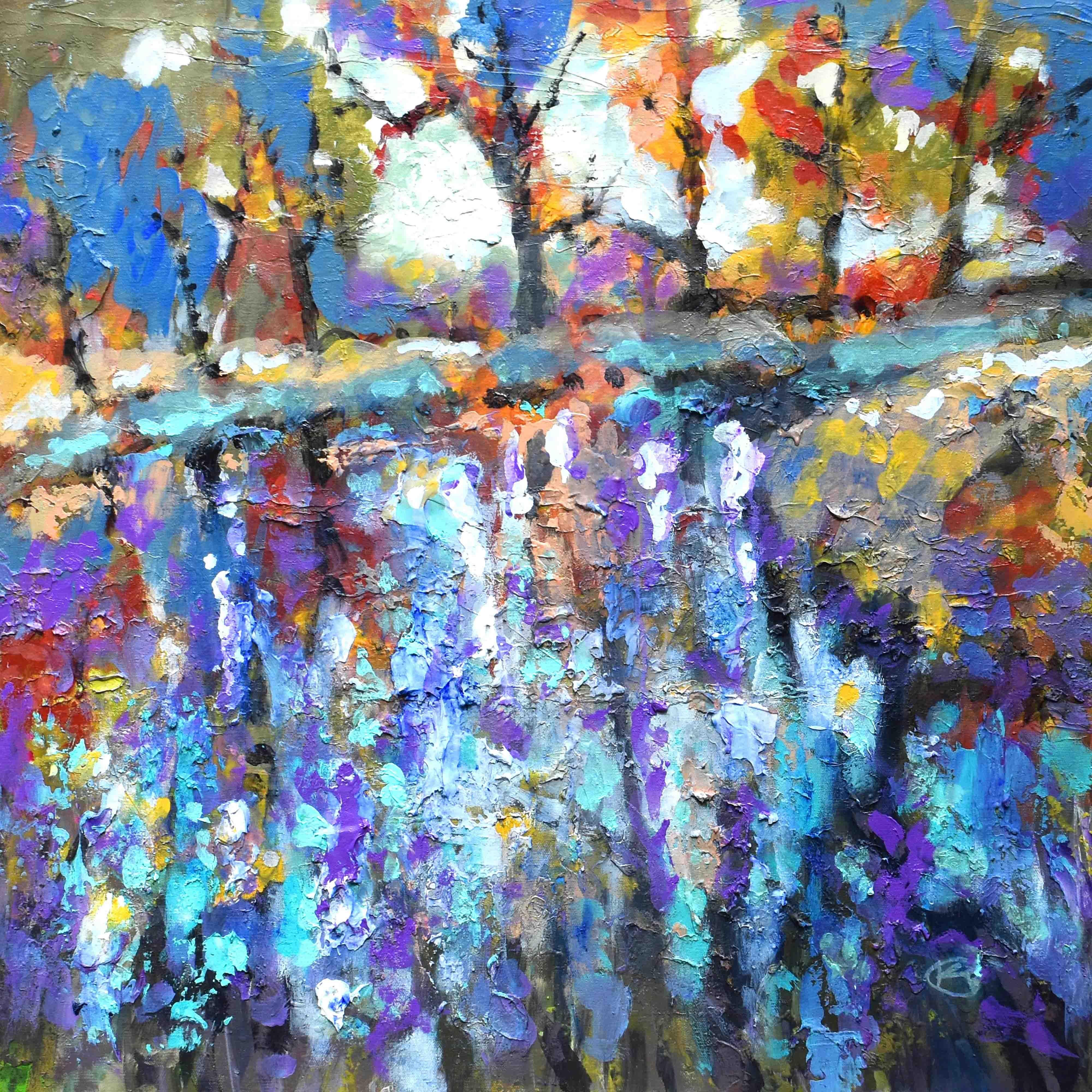 Landscape Painting di Kip Decker - Increspature e riflessi, Pittura originale