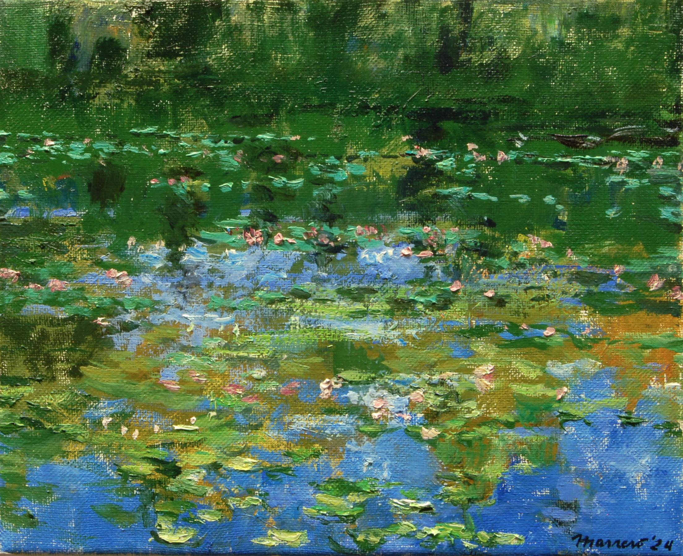 Lirios de agua Calor del día, Pintura al óleoLirios de agua Calor del día, Pintura al óleoLirios de agua Calor del día, Pintura al óleo - Art de Onelio Marrero