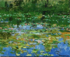 Water Lilies Heat of Day, Oil PaintingWater Lilies Heat of Day, Oil PaintingWate