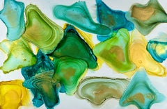 Sensación de vidrio marino, pintura abstracta