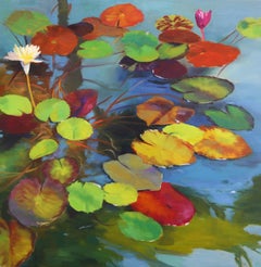 Mattina nello stagno, Pittura a olio