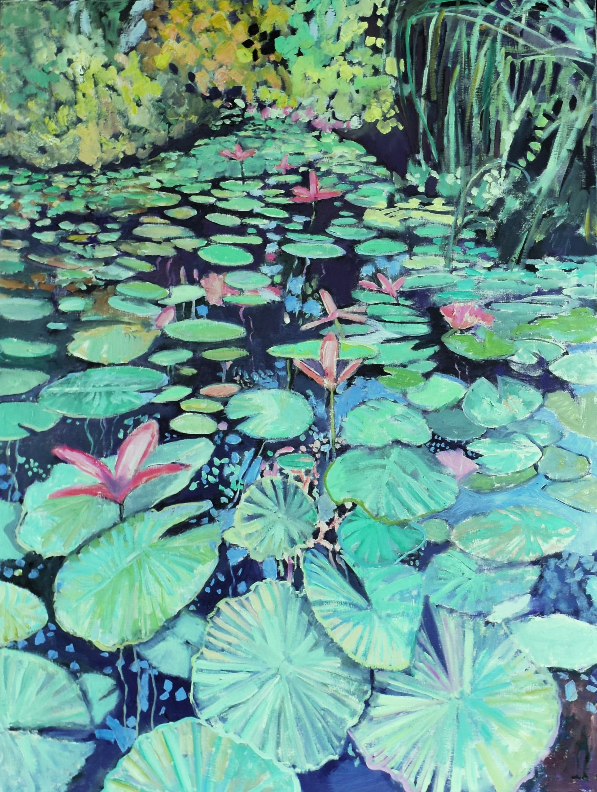 Landscape Painting Mary Pratt - Peinture à l'huile Lily Spa