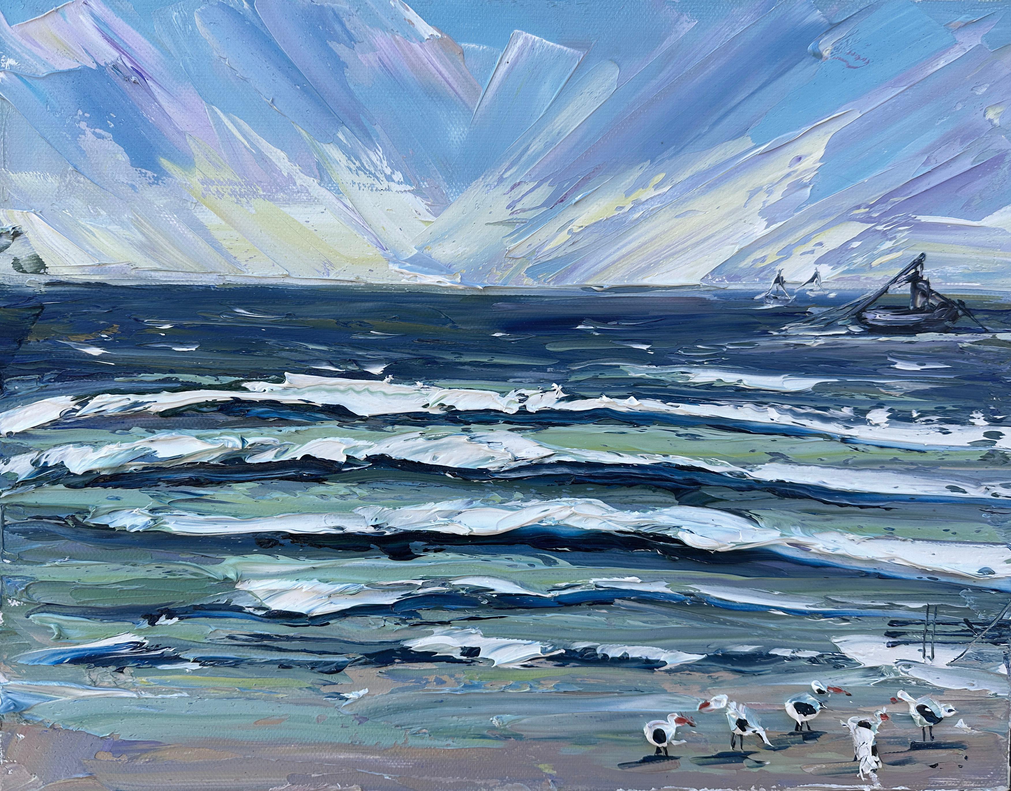 Peinture à l'huile Californie - Art de Lisa Elley