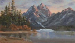Sunrise in the Grand Tetons, Oil Painting
