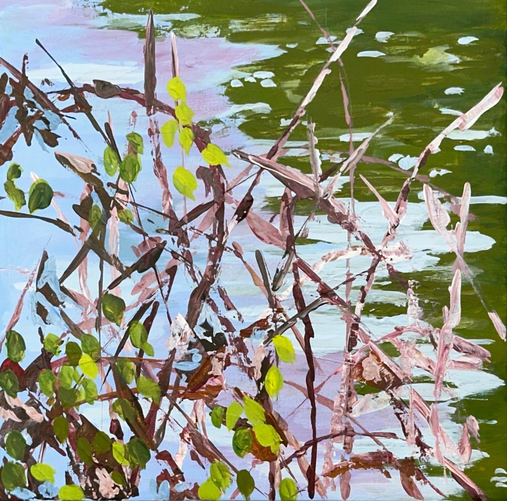 Streamside, Original Painting - Art by JoAnn Golenia