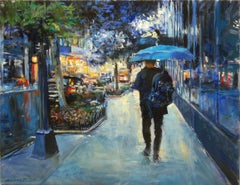 Manhattan Midtown Rain, Pintura al óleo