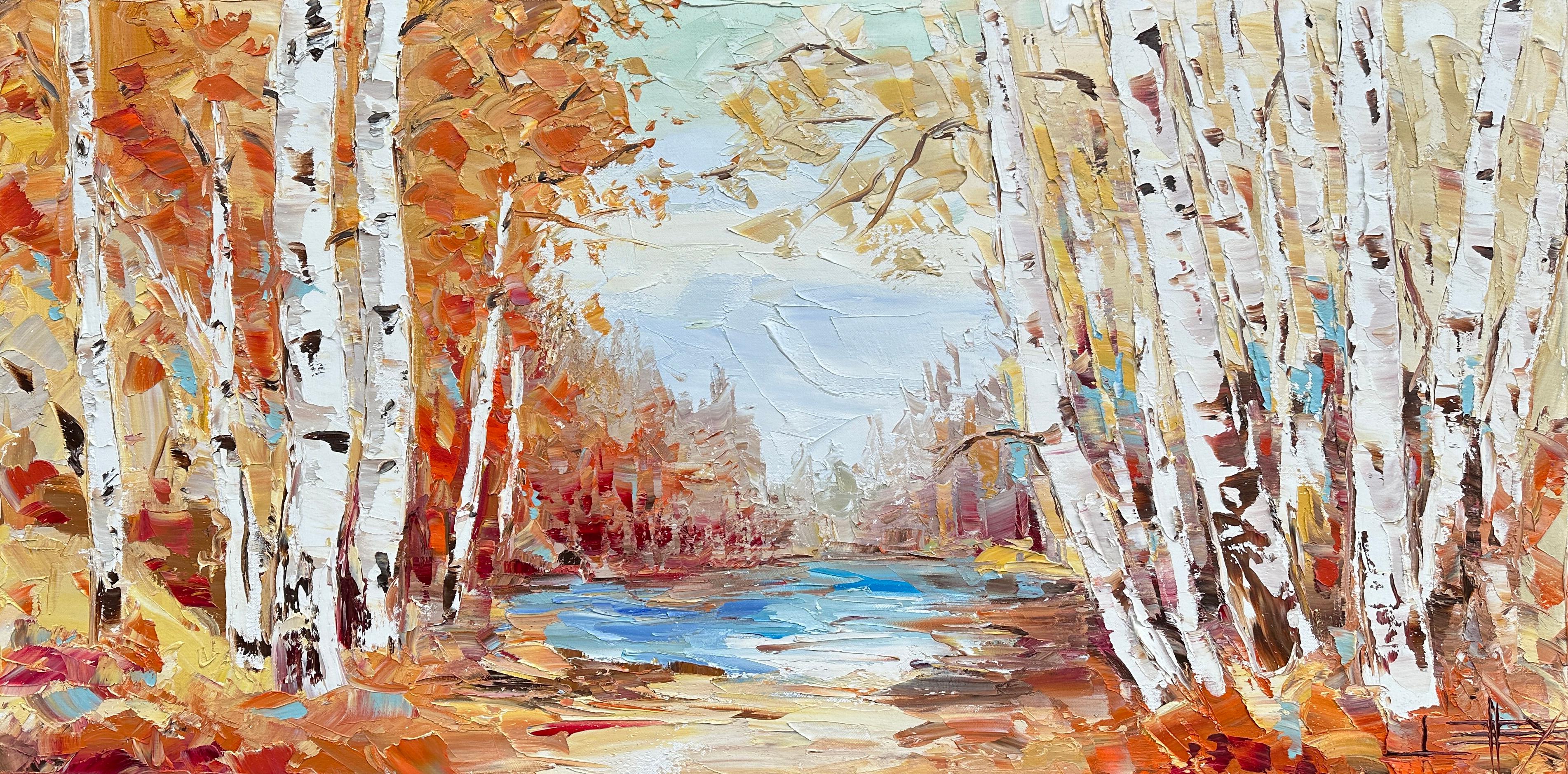 Susurros de otoño, Pintura al óleo - Art de Lisa Elley