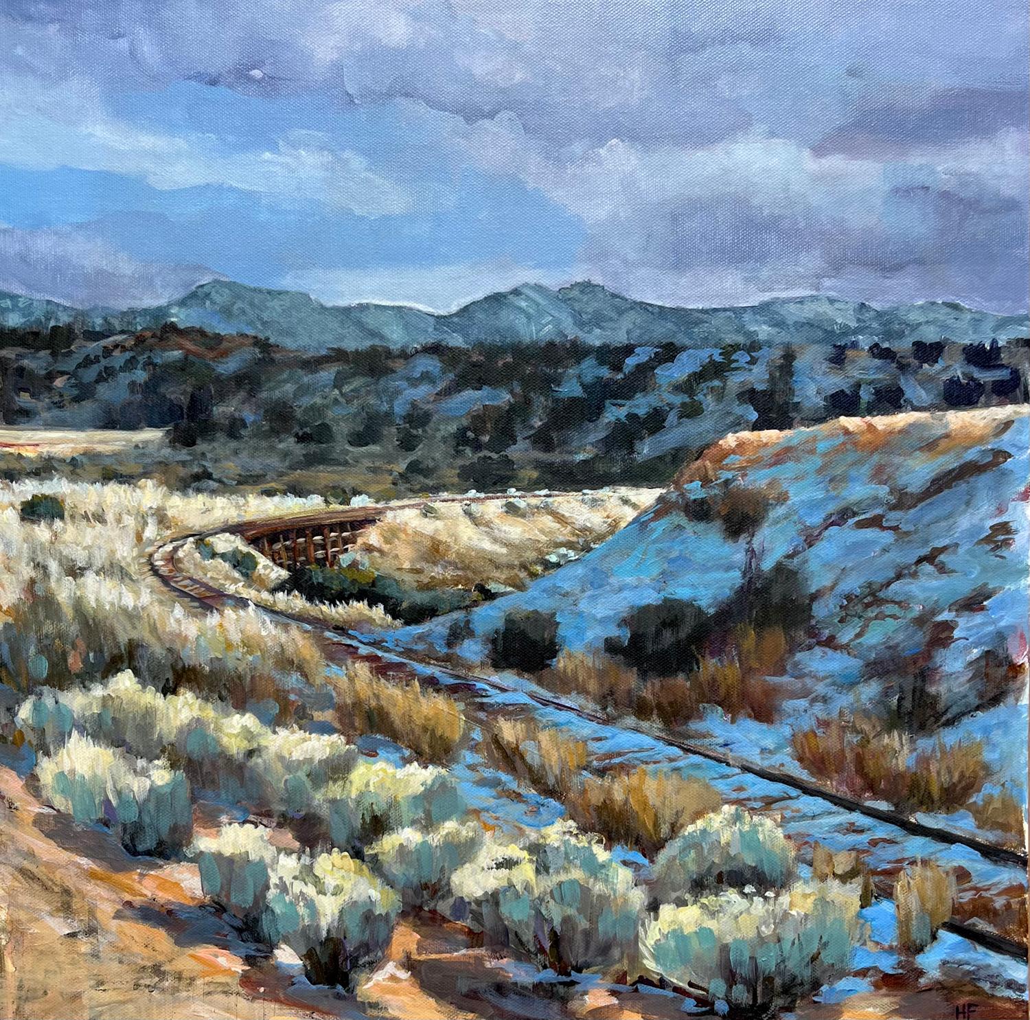 Huellas de Lamy a principios de primavera, Pintura original - Art de Heather Foster