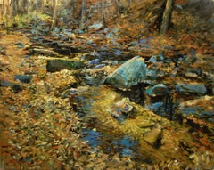 Boulders in the Autumn, Oil Painting