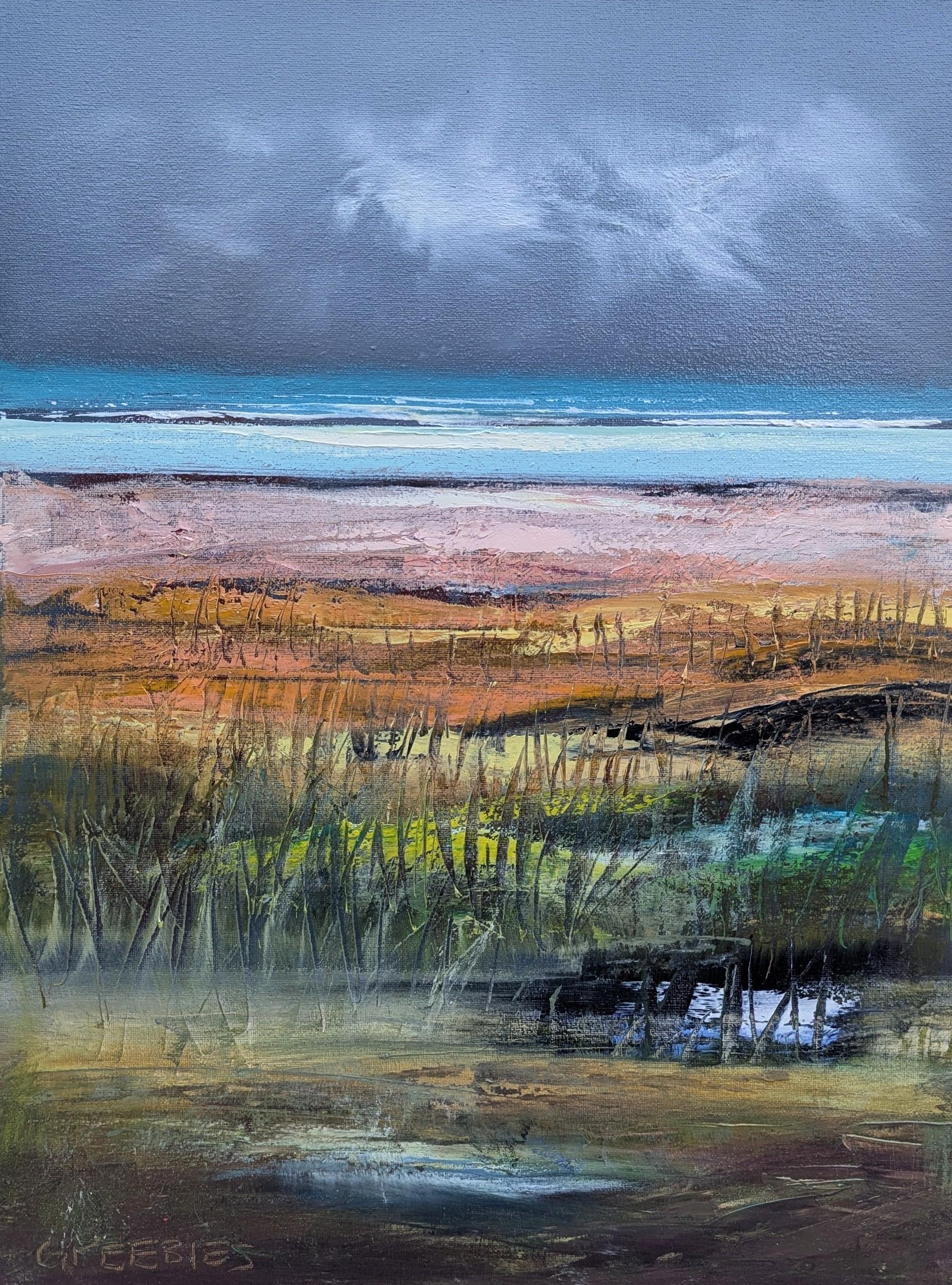 Dust on the Beach, peinture à l'huile - Art de George Peebles