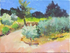 Olive Trees by Curved Path, Original Painting