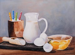 Gâteau d'anniversaire, peinture originale