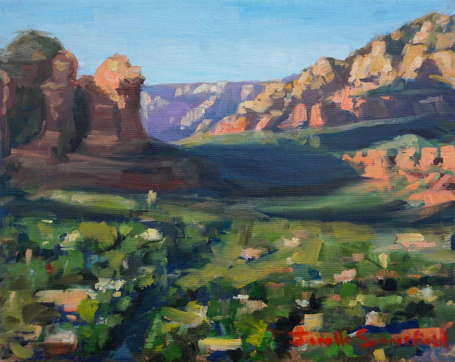 Ansicht von Sedona, Ölgemälde – Art von Jonelle Summerfield