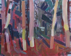 Bosque de pinos, pintura original