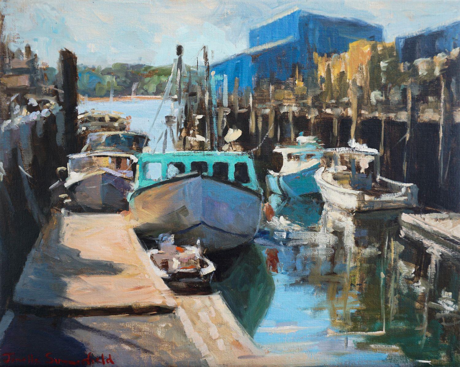 Puerto Viejo, Pintura al óleo - Art de Jonelle Summerfield