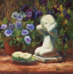 Cherubino da giardino, Pittura a olio