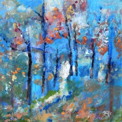 Sentiero della foresta, dipinto originale