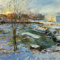 Rockaway River Cold Snap, peinture à l'huile