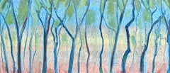 A través de los árboles, pintura al óleo
