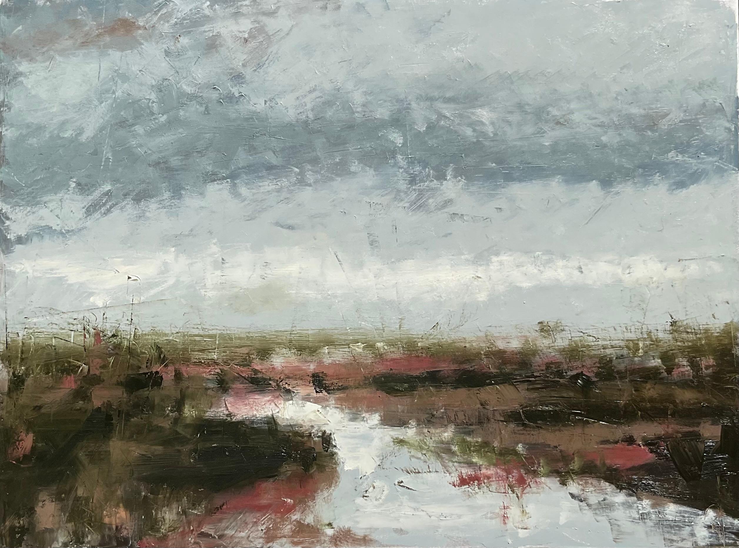 A propósito del cielo, Pintura al óleo