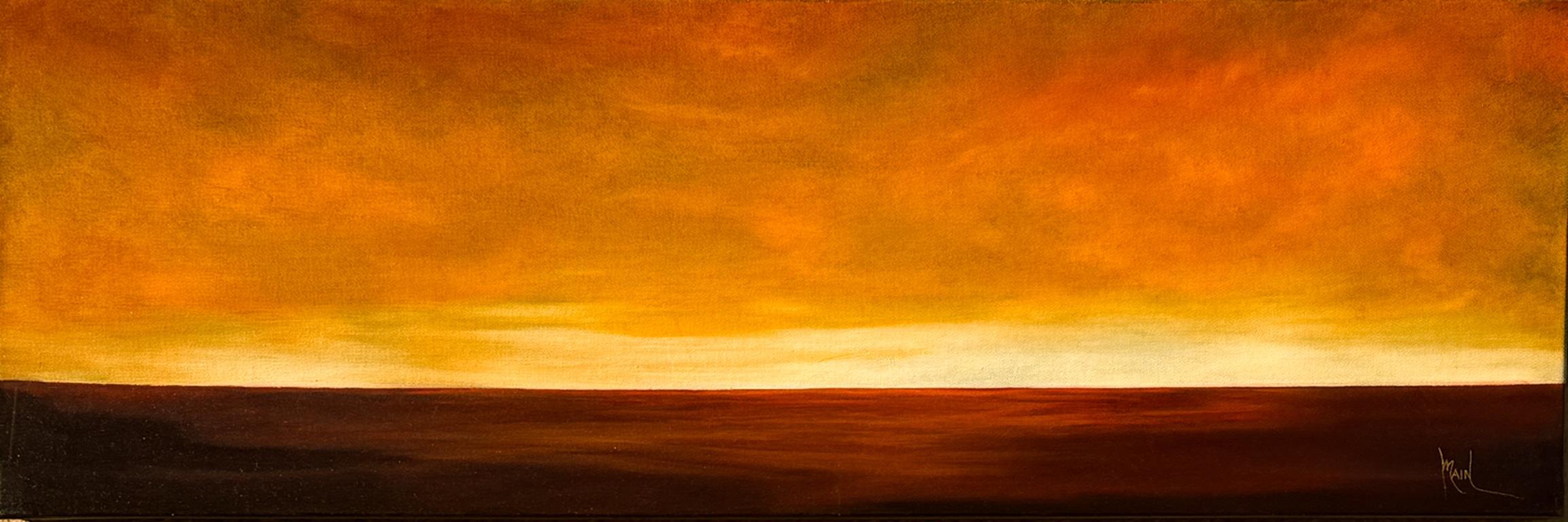 Mandy Main Landscape Painting - Horizon XI, Oil Painting