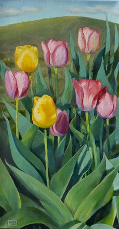 Tulipanes en el horizonte, Pintura original