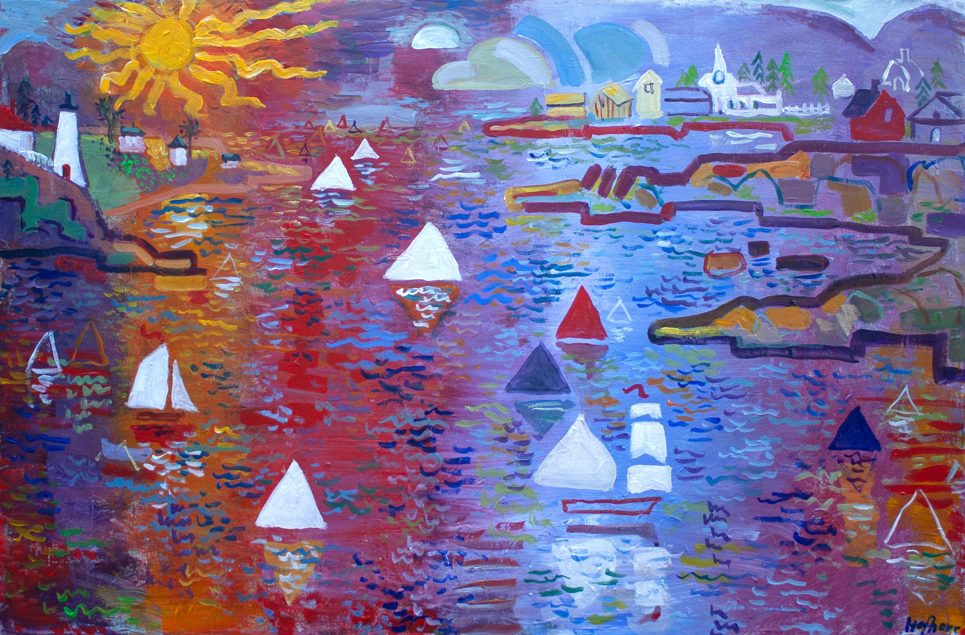 Composizione costiera, Pittura originale - Art di Robert Hofherr