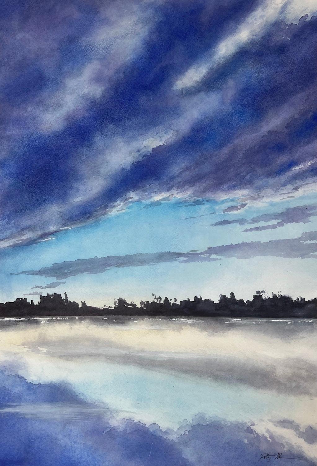 Correr con las nubes, Pintura original