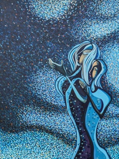 Sotto il cielo blu, dipinto originale