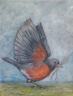 Off To Build My Nest, Original Painting