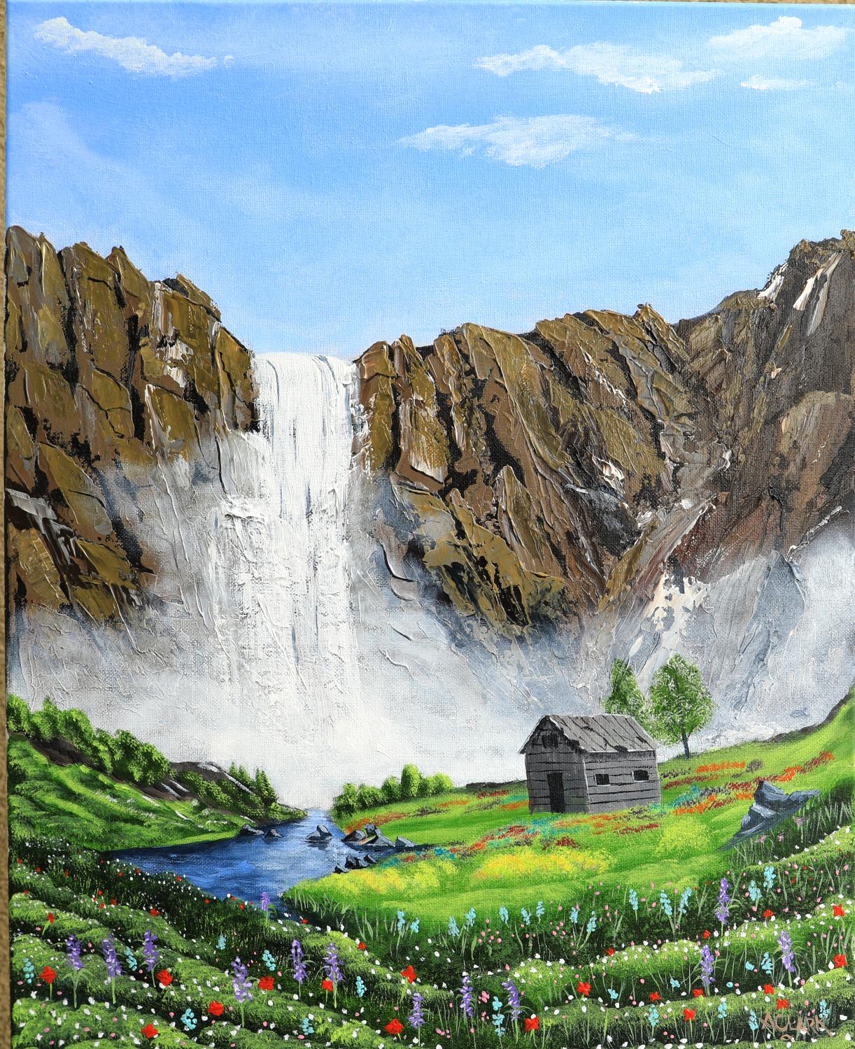 Art Clark Landscape Painting - Emerald Valley's Secret, Original Painting