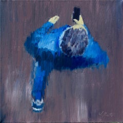 Impressionniste Overhead in Blue, peinture à l'huilevvvv