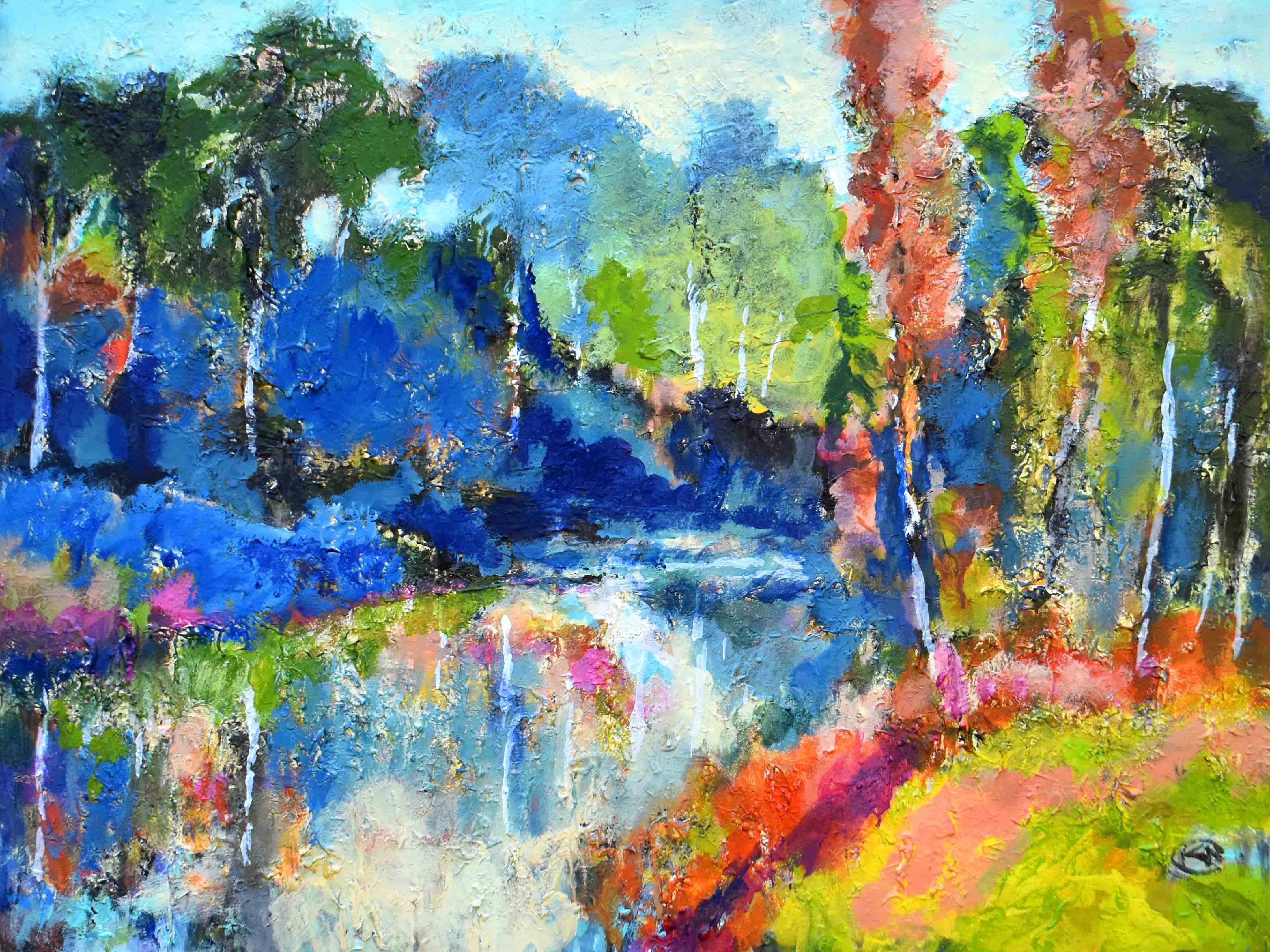 Slow Water, Original Painting - Art by Kip Decker