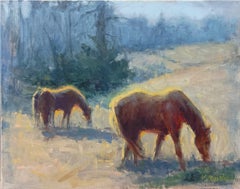 Pastoreo matutino, Pintura al óleo