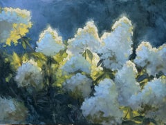 Backlit Lime Hydrangeas, Ölgemälde