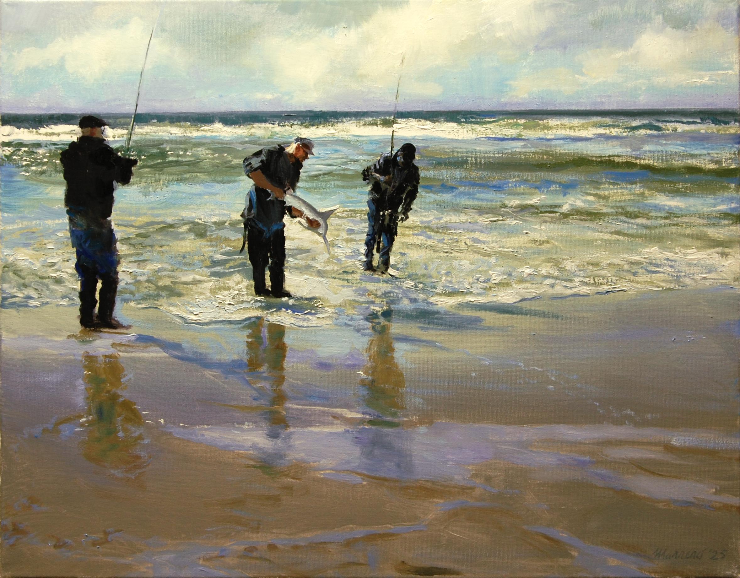 Figurative Painting di Onelio Marrero - La cattura, Pittura a olio