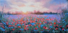 Joyful Meadow Sunrise, Ölgemälde